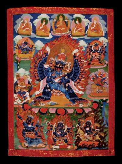 Tibet - Sezione di Yamantaka Thanka (memoriale) da Unbekannt Unbekannt